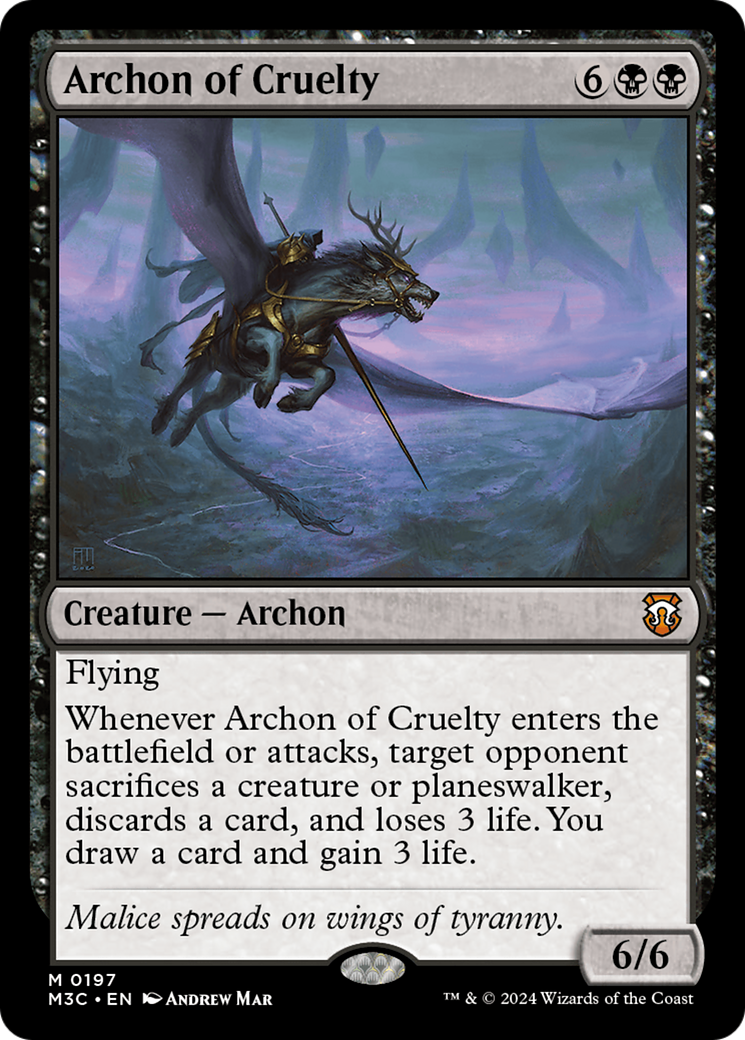 Archon of Cruelty (Ripple Foil) [Modern Horizons 3 Commander] | Exor Games New Glasgow