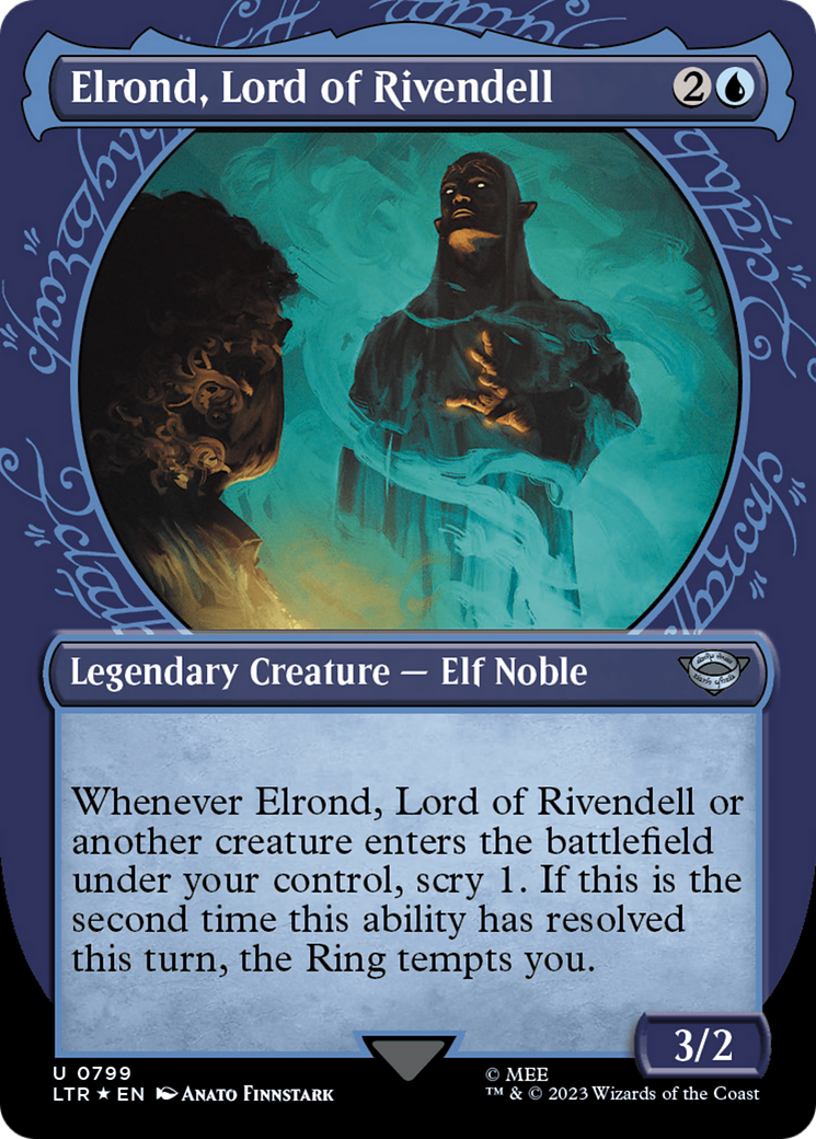 Elrond, Lord of Rivendell (Showcase) (Surge Foil) [The Lord of the Rings: Tales of Middle-Earth] | Exor Games New Glasgow