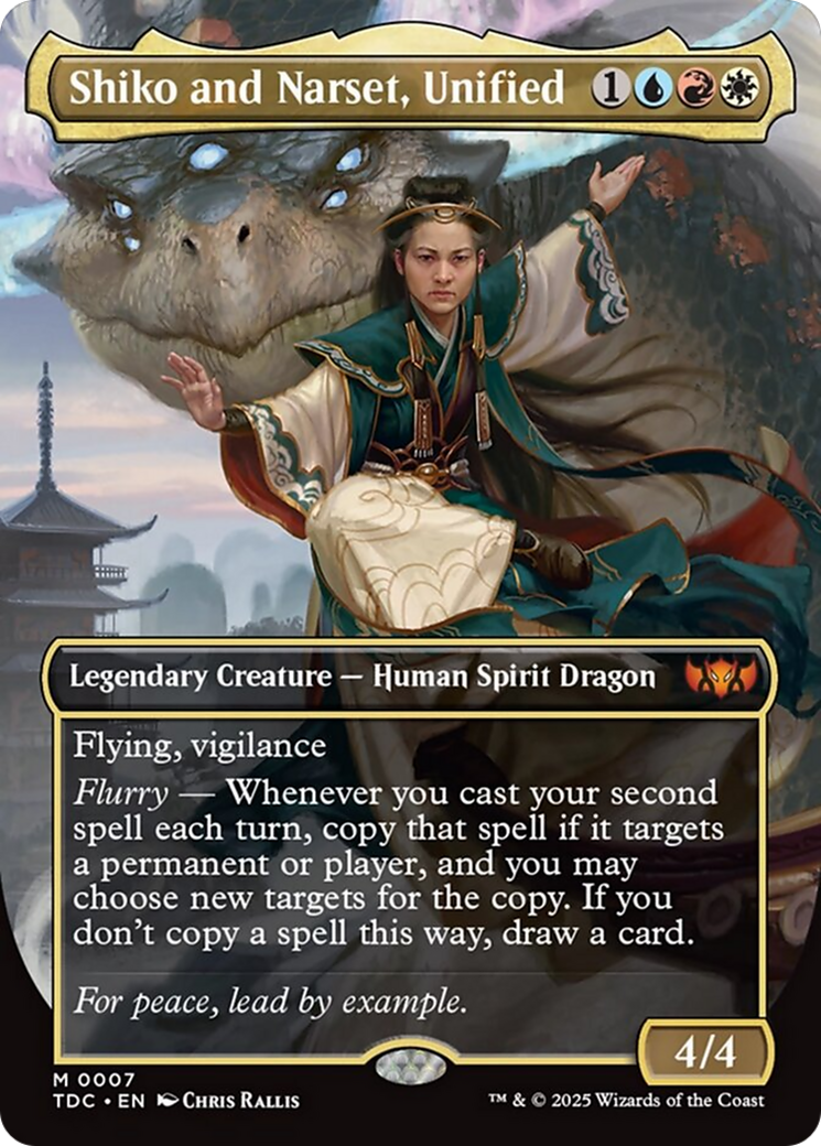 Shiko and Narset, Unified (Borderless) [Tarkir: Dragonstorm Commander] | Exor Games New Glasgow