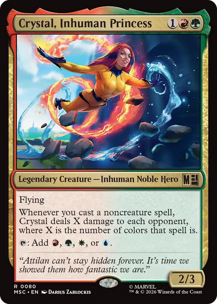 Crystal, Inhuman Princess (Surge Foil) [Marvel Super Heroes Commander] | Exor Games New Glasgow