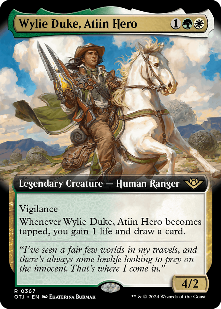 Wylie Duke, Atiin Hero (Extended Art) [Outlaws of Thunder Junction] | Exor Games New Glasgow