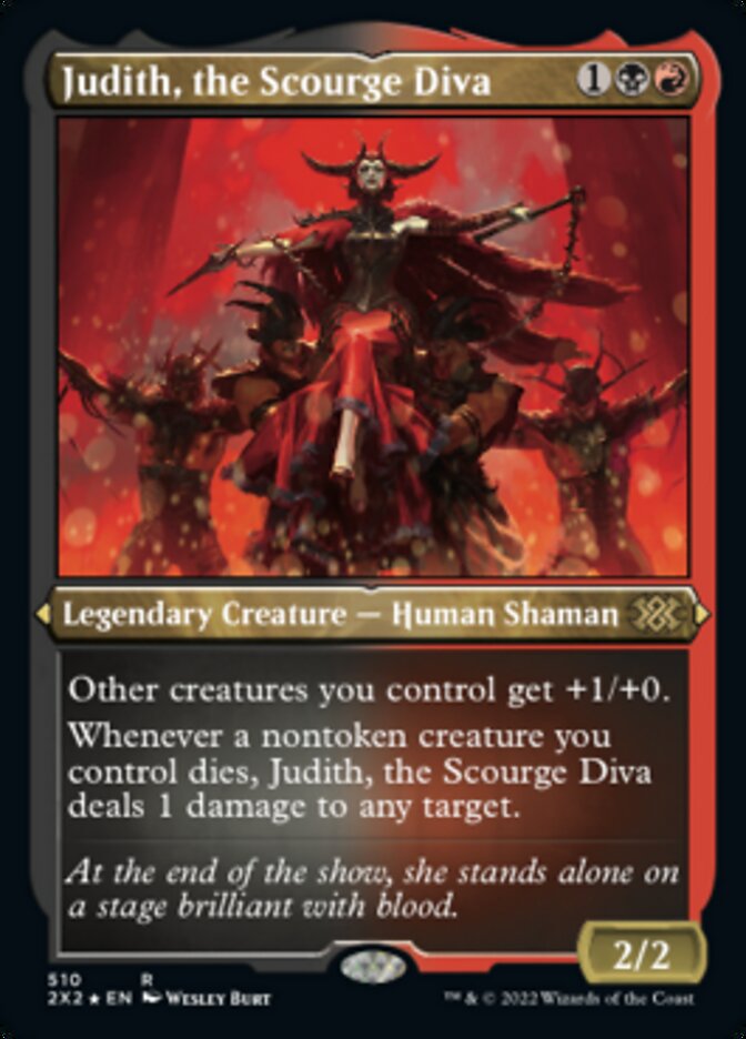 Judith, the Scourge Diva (Foil Etched) [Double Masters 2022] | Exor Games New Glasgow