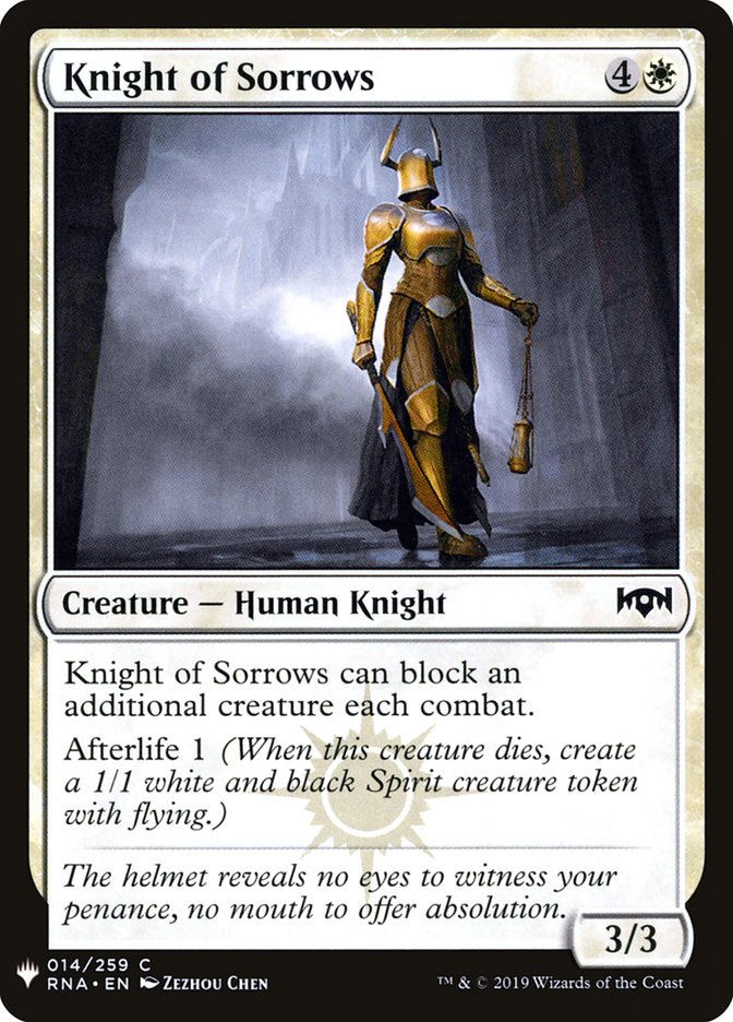 Knight of Sorrows [Mystery Booster] | Exor Games New Glasgow