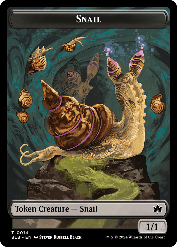 Snail // Thundertrap Trainer Double-Sided Token [Bloomburrow Tokens] | Exor Games New Glasgow