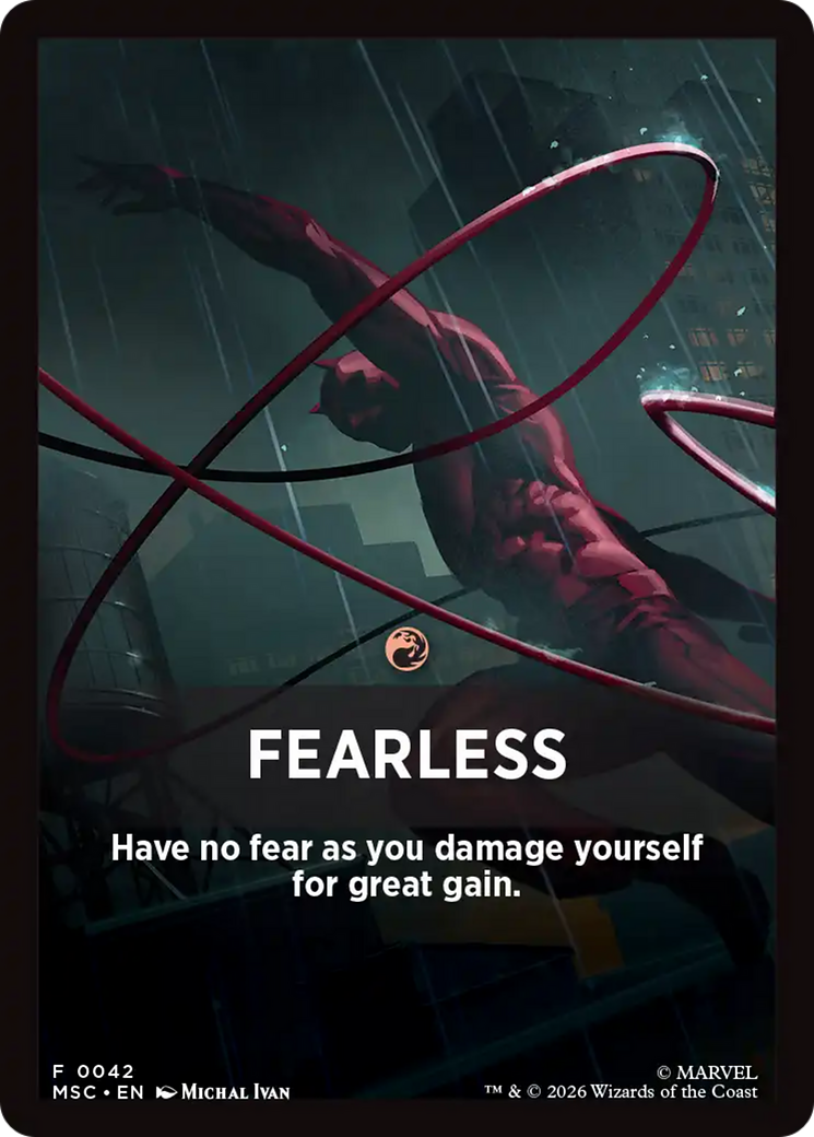 Fearless Theme Card [Marvel Super Heroes Commander] | Exor Games New Glasgow