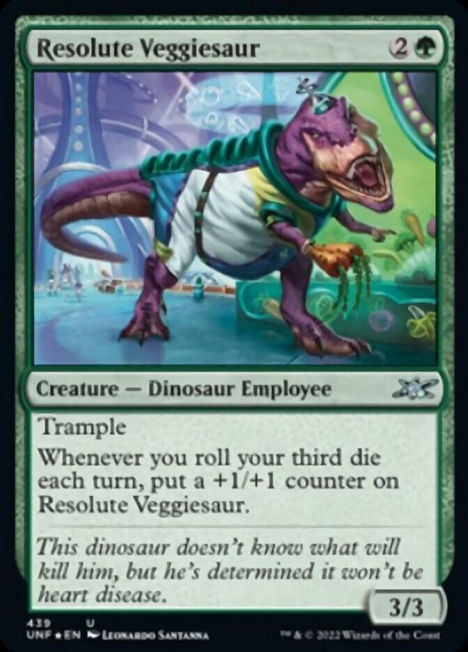 Resolute Veggiesaur (Galaxy Foil) [Unfinity] | Exor Games New Glasgow