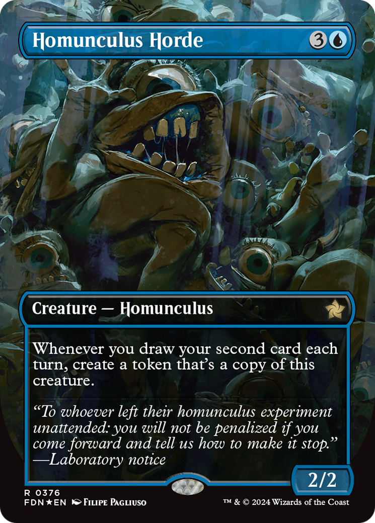 Homunculus Horde (Borderless) (Mana Foil) [Foundations] | Exor Games New Glasgow