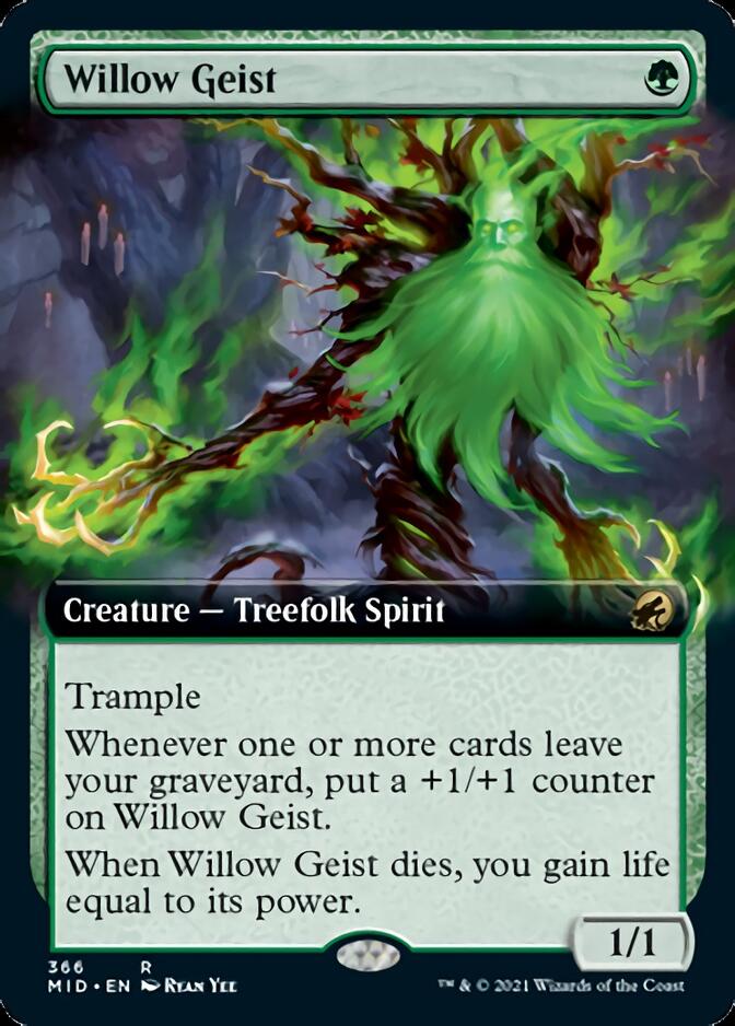 Willow Geist (Extended Art) [Innistrad: Midnight Hunt] | Exor Games New Glasgow