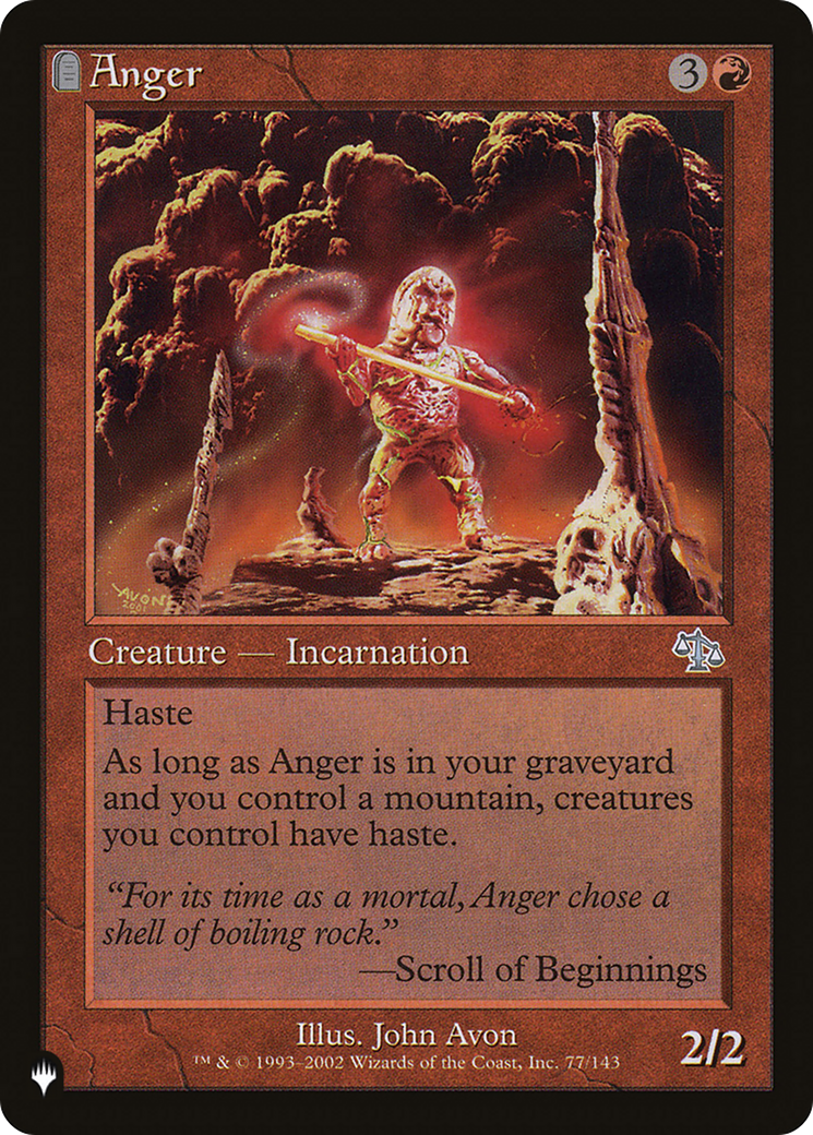 Anger (JUD) [The List Reprints] | Exor Games New Glasgow