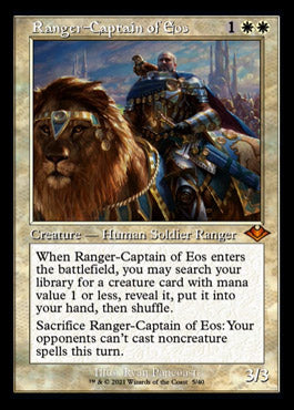 Ranger-Captain of Eos (Retro Foil Etched) [Modern Horizons] | Exor Games New Glasgow