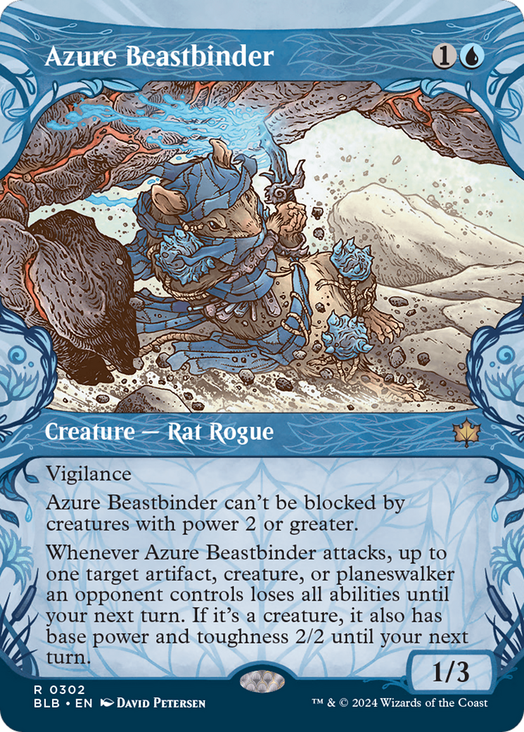 Azure Beastbinder (Showcase) [Bloomburrow] | Exor Games New Glasgow