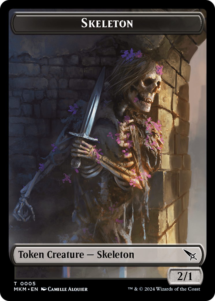 Skeleton Token [Murders at Karlov Manor Tokens] | Exor Games New Glasgow