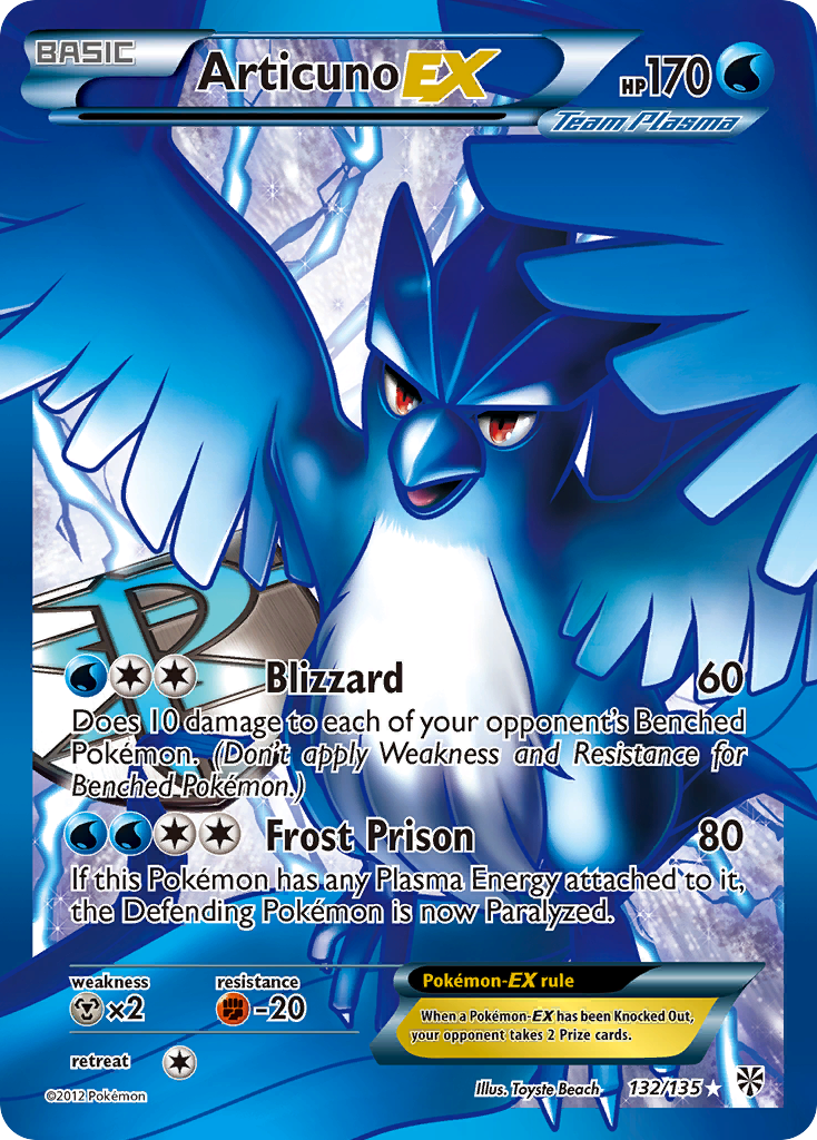 Articuno EX (132/135) [Black & White: Plasma Storm] | Exor Games New Glasgow