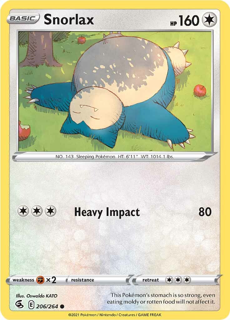 Snorlax (206/264) [Sword & Shield: Fusion Strike] | Exor Games New Glasgow