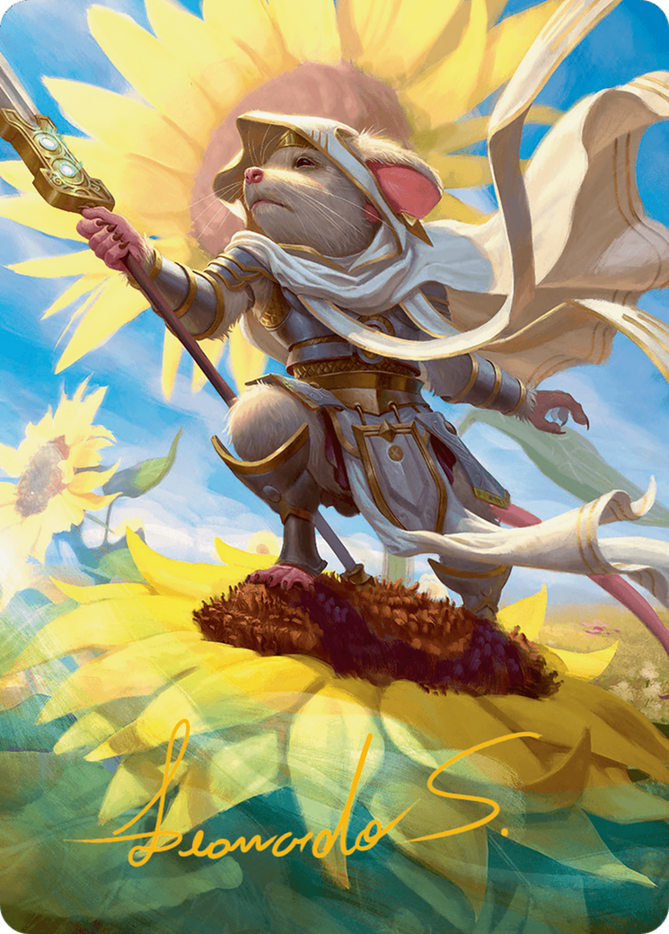 Elspeth, Sun's Champion Art Card (Gold-Stamped Signature) [Bloomburrow Art Series] | Exor Games New Glasgow