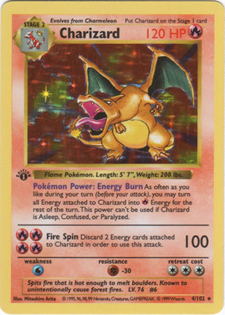Charizard (4/102) (Shadowless) [Base Set 1st Edition] | Exor Games New Glasgow