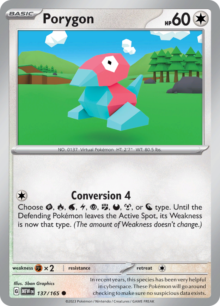 Porygon (137/165) [Scarlet & Violet: 151] | Exor Games New Glasgow