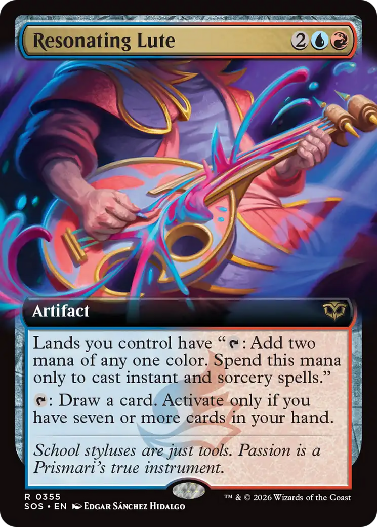 Resonating Lute (Extended Art) [Secrets of Strixhaven] | Exor Games New Glasgow