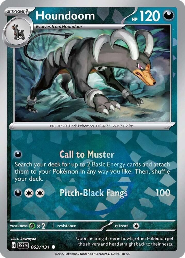 Houndoom (063/131) (Poke Ball Pattern) [Scarlet & Violet: Prismatic Evolutions] | Exor Games New Glasgow