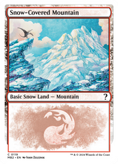 Snow-Covered Mountain (White Border) [Mystery Booster 2] | Exor Games New Glasgow