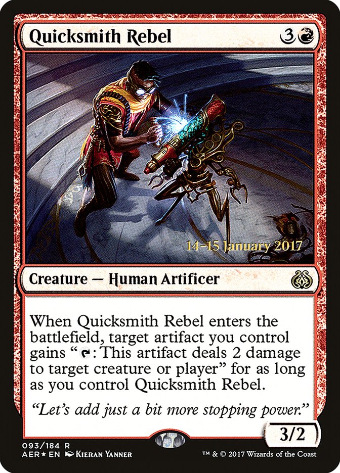 Quicksmith Rebel [Aether Revolt Prerelease Promos] | Exor Games New Glasgow