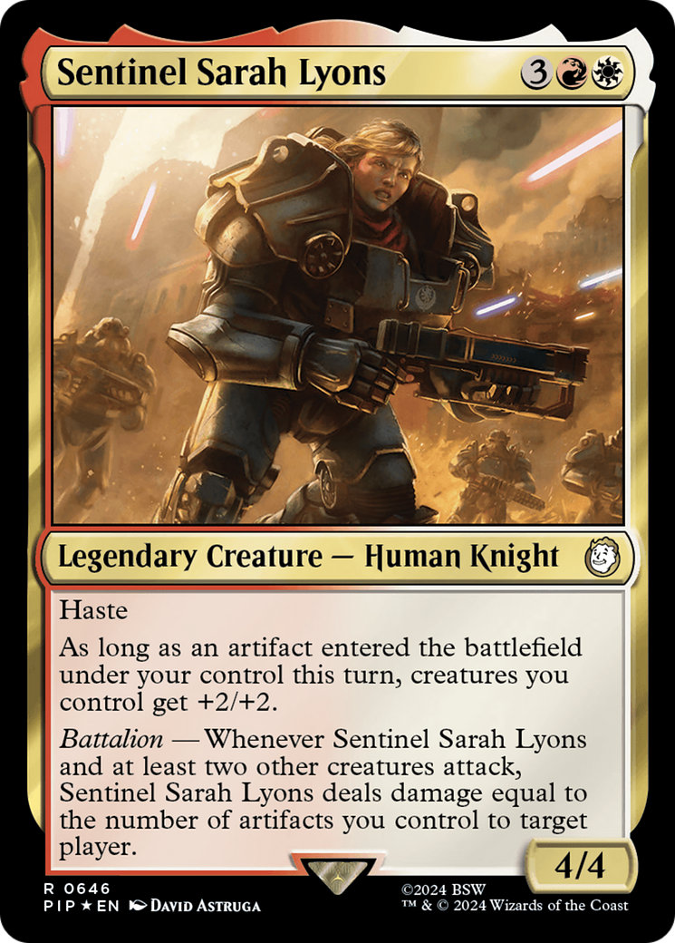 Sentinel Sarah Lyons (Surge Foil) [Fallout] | Exor Games New Glasgow