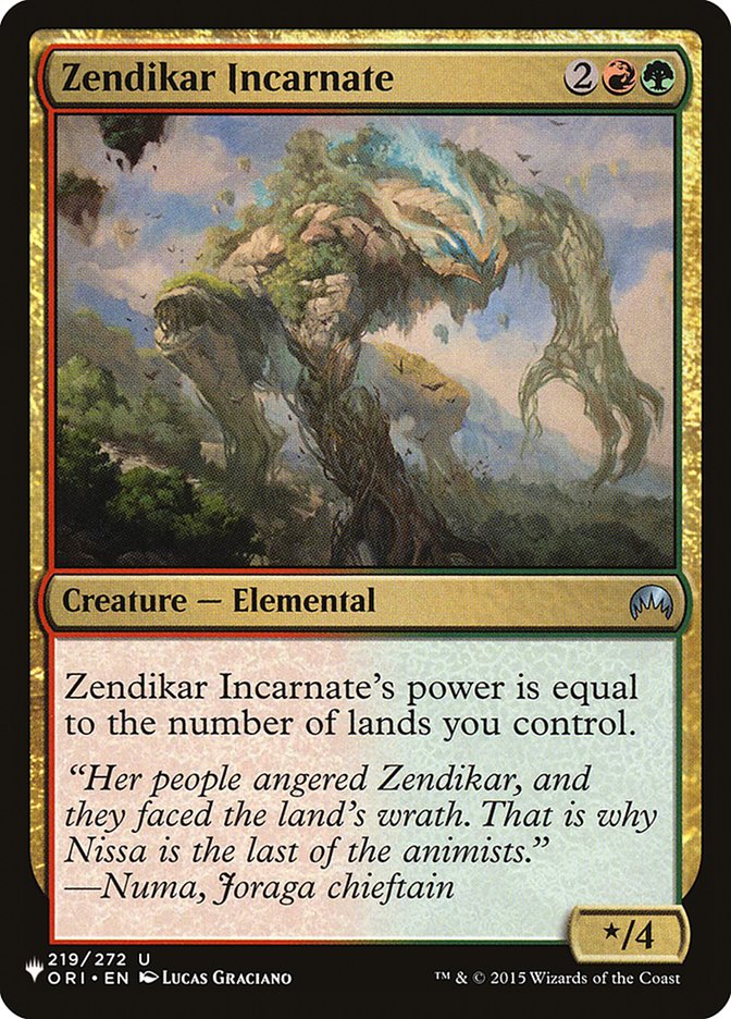 Zendikar Incarnate [The List] | Exor Games New Glasgow