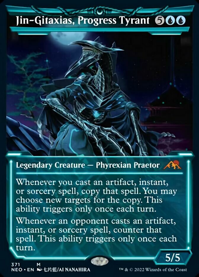 Jin-Gitaxias, Progress Tyrant (Showcase Soft Glow) [Kamigawa: Neon Dynasty] | Exor Games New Glasgow