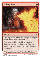 Unholy Heat (White Border) [Mystery Booster 2] | Exor Games New Glasgow