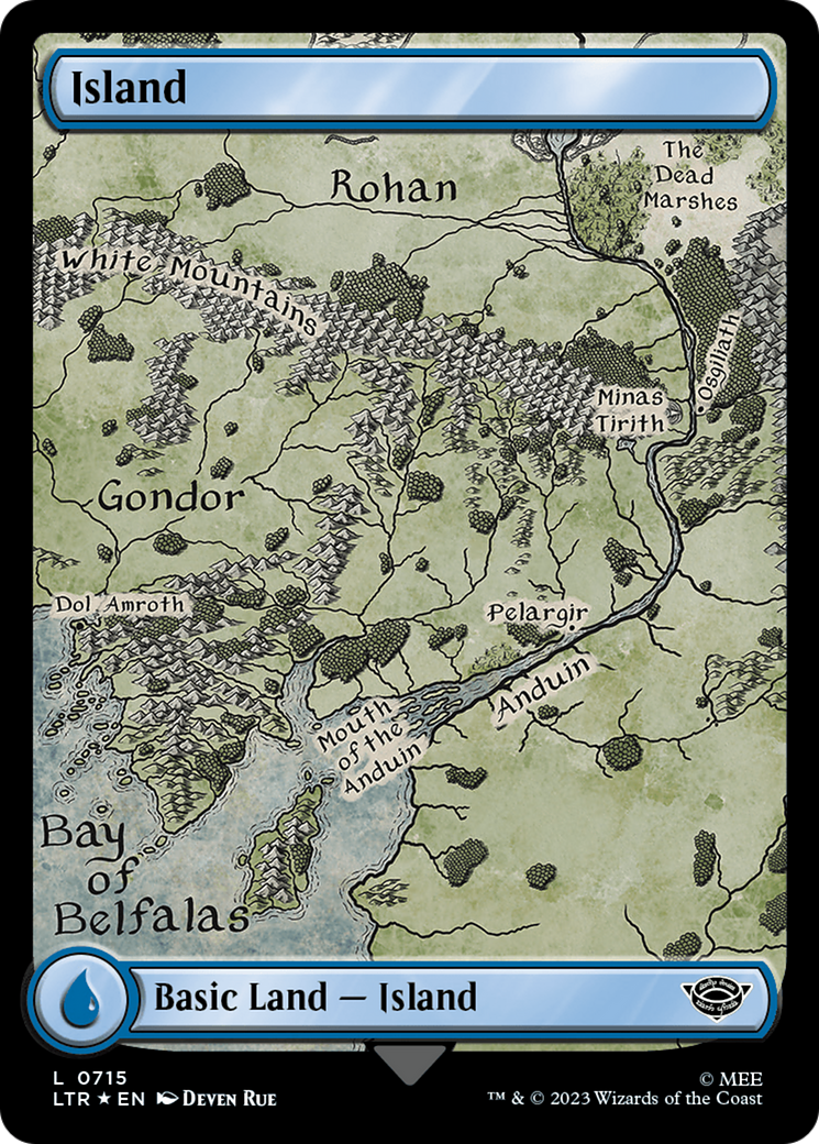 Island (0715) (Surge Foil) [The Lord of the Rings: Tales of Middle-Earth] | Exor Games New Glasgow