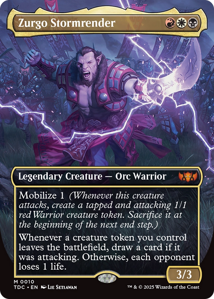 Zurgo Stormrender (Borderless) [Tarkir: Dragonstorm Commander] | Exor Games New Glasgow