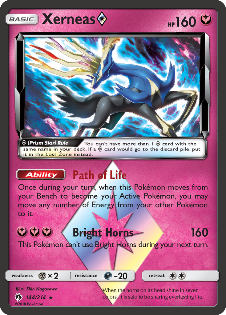 Xerneas (144/214) (Prism Star) [Sun & Moon: Lost Thunder] | Exor Games New Glasgow