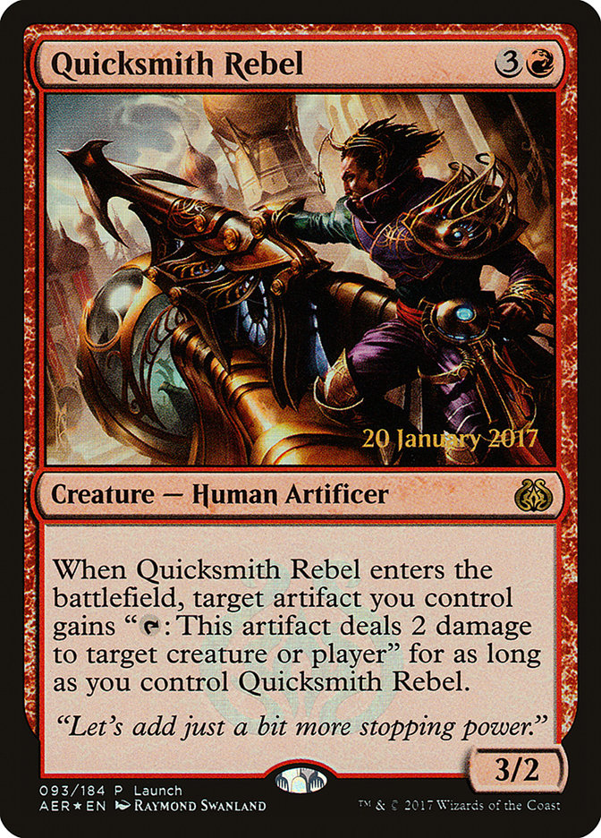 Quicksmith Rebel (Launch) [Aether Revolt Promos] | Exor Games New Glasgow