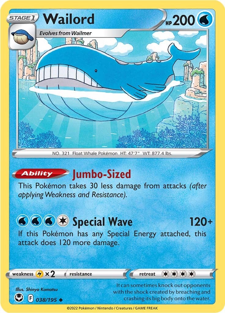 Wailord (038/195) [Sword & Shield: Silver Tempest] | Exor Games New Glasgow