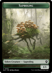 Saproling // Treasure Double-Sided Token [Bloomburrow Commander Tokens] | Exor Games New Glasgow