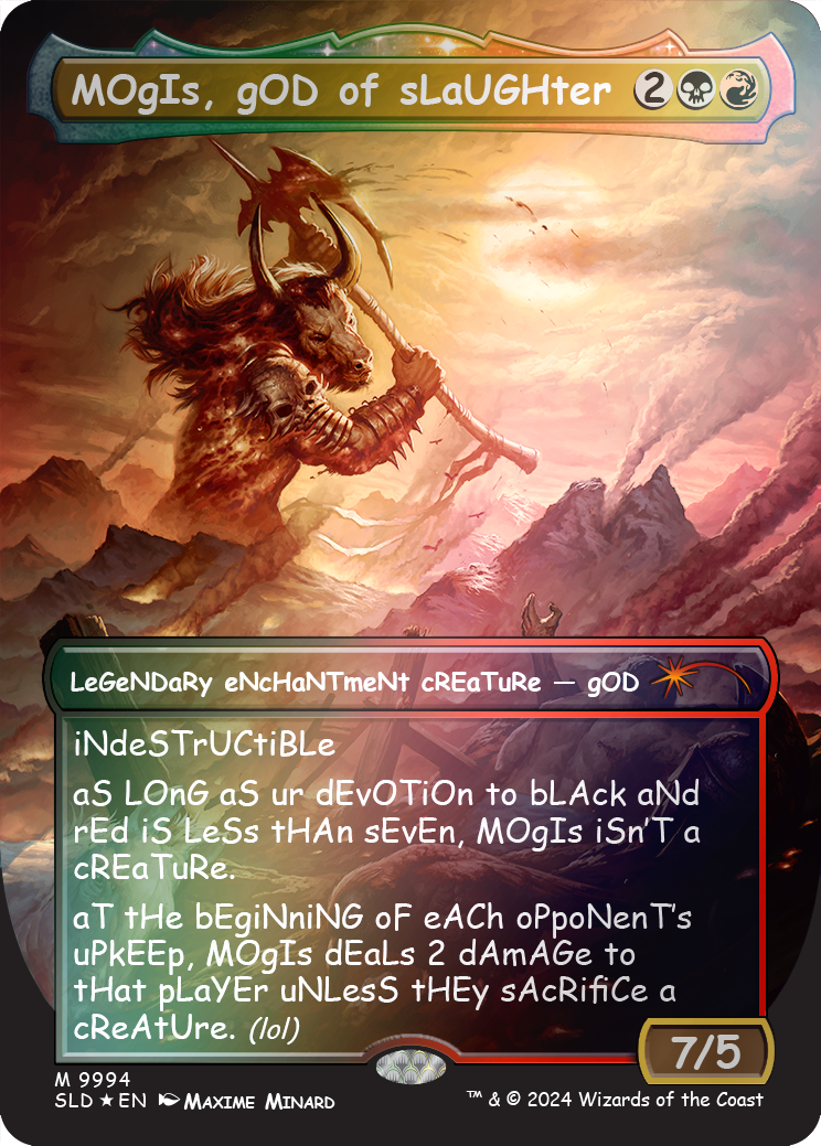 MOgIs, gOD of sLaUGHter (9994) (Rainbow Foil) [Secret Lair Drop Series] | Exor Games New Glasgow