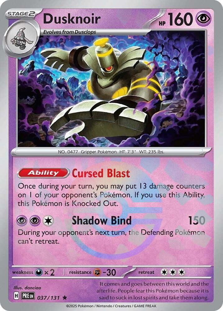 Dusknoir (037/131) (Poke Ball Pattern) [Scarlet & Violet: Prismatic Evolutions] | Exor Games New Glasgow