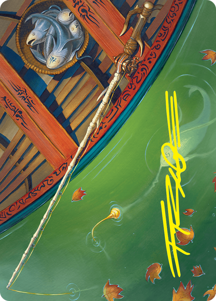 Fishing Pole Art Card (18/54) (Gold-Stamped Signature) [Foundations Art Series] | Exor Games New Glasgow