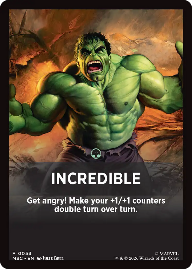 Incredible Theme Card [Marvel Super Heroes Commander] | Exor Games New Glasgow