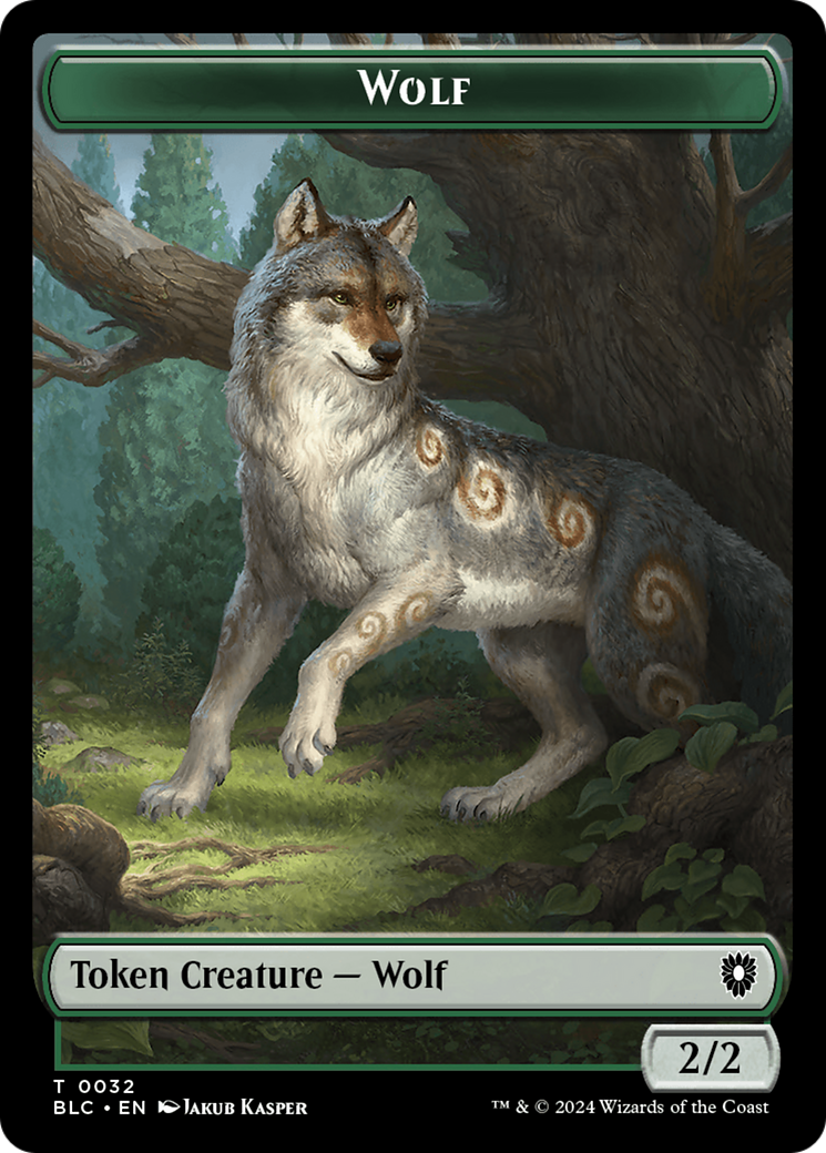 Goat // Wolf (032) Double-Sided Token [Bloomburrow Commander Tokens] | Exor Games New Glasgow