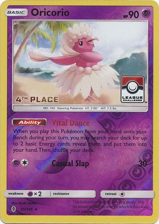 Oricorio (55/145) (League Promo 4th Place) [Sun & Moon: Guardians Rising] | Exor Games New Glasgow