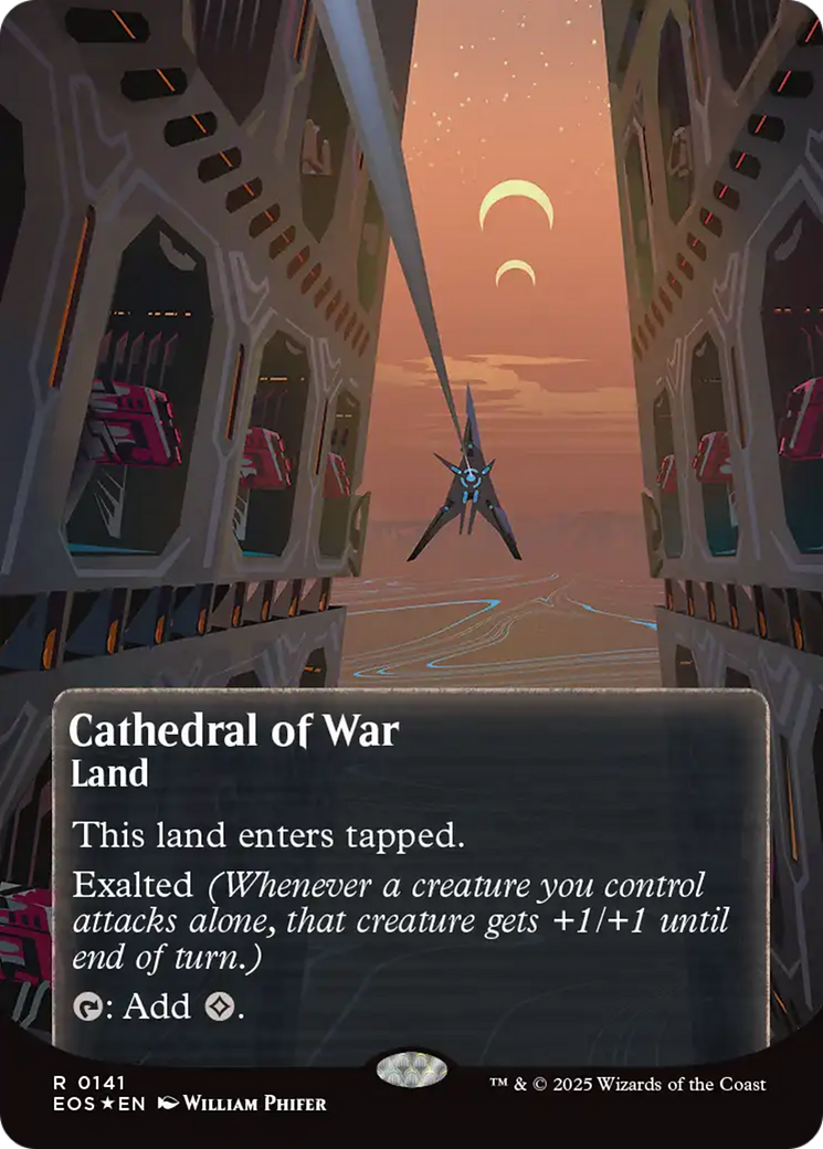 Cathedral of War (0141) (Borderless) (Galaxy Foil) [Edge of Eternities: Stellar Sights] | Exor Games New Glasgow