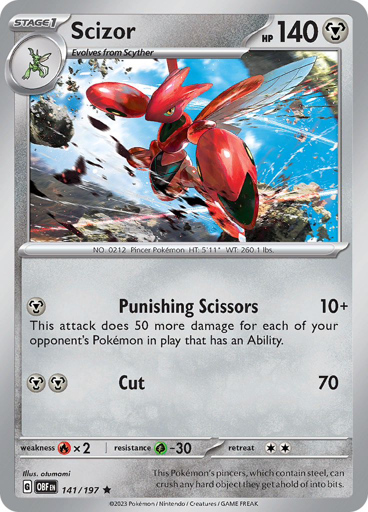 Scizor (141/197) [Scarlet & Violet: Obsidian Flames] | Exor Games New Glasgow