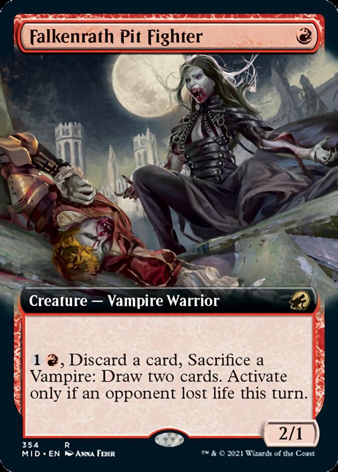 Falkenrath Pit Fighter (Extended Art) [Innistrad: Midnight Hunt] | Exor Games New Glasgow