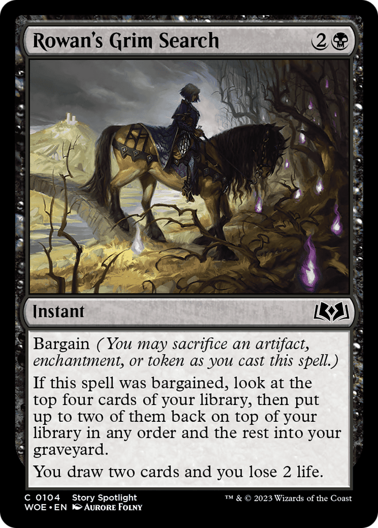 Rowan's Grim Search [Wilds of Eldraine] | Exor Games New Glasgow