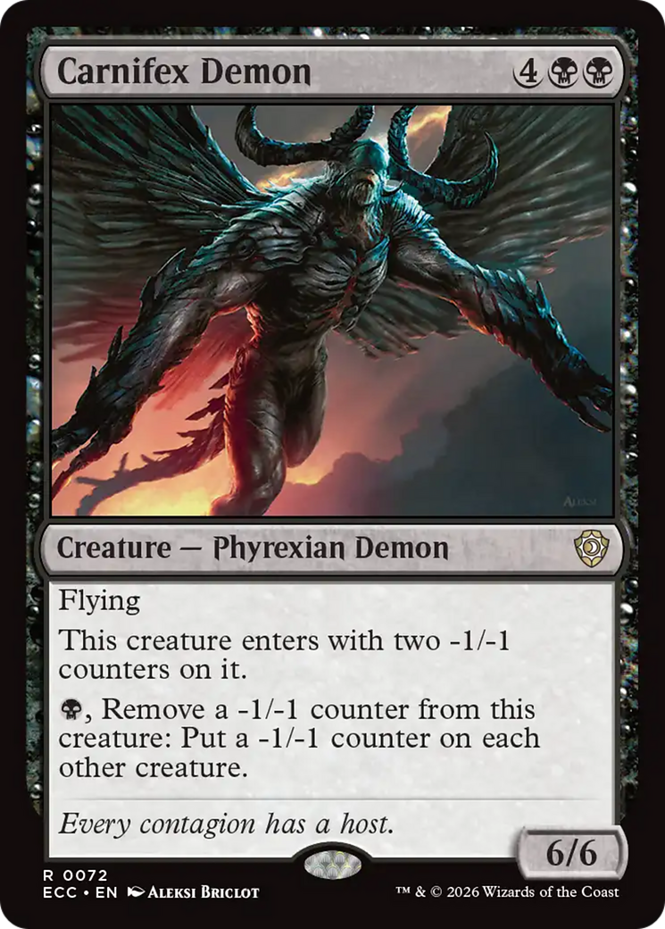 Carnifex Demon [Lorwyn Eclipsed Commander] | Exor Games New Glasgow