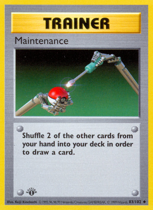 Maintenance (83/102) (Shadowless) [Base Set 1st Edition] | Exor Games New Glasgow