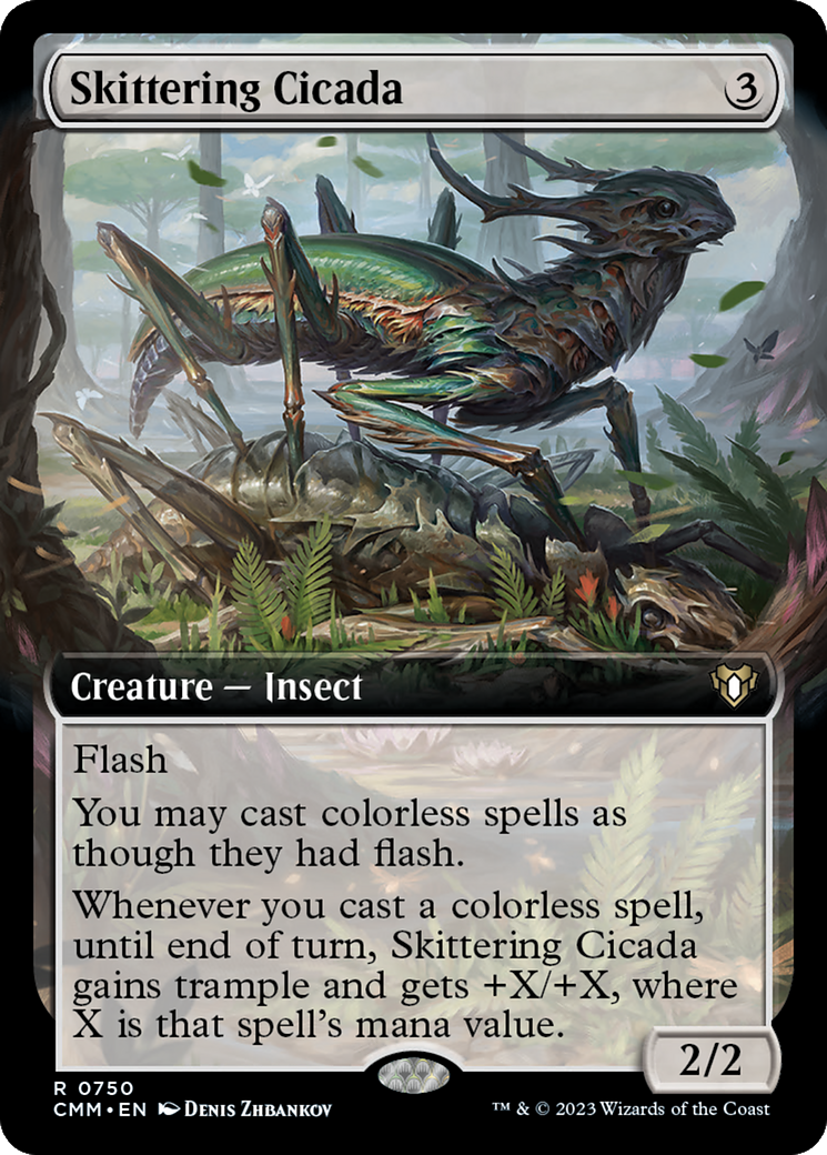 Skittering Cicada (Extended Art) [Commander Masters] | Exor Games New Glasgow