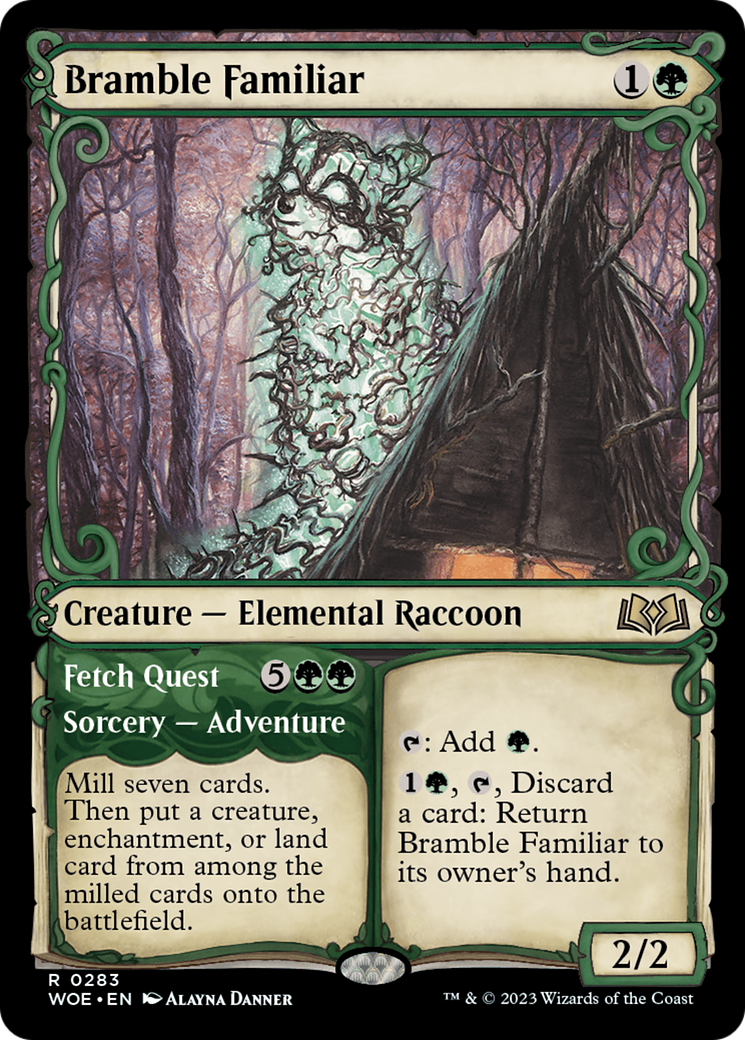 Bramble Familiar // Fetch Quest (Showcase) [Wilds of Eldraine] | Exor Games New Glasgow