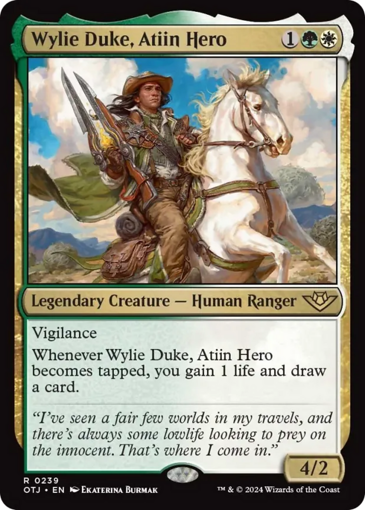 Wylie Duke, Atiin Hero [Outlaws of Thunder Junction] | Exor Games New Glasgow